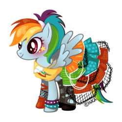 Size: 1004x1004 | Tagged: dead source, safe, artist:frogmakesart, part of a set, rainbow dash, pegasus, pony, g4, 80s, clothes, fashion, rainbow dash always dresses in style, simple background, transparent background, vector