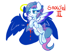 Size: 700x525 | Tagged: safe, artist:cotton, snow'el ii, pony, g3, g4, female, g3 to g4, generation leap, simple background, solo