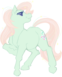 Size: 687x860 | Tagged: safe, artist:nuclearstarlight, minty, g3, female, mare, realistic, simple background, solo, transparent background