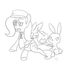 Size: 900x800 | Tagged: safe, artist:faithlessrurouni, angel bunny, fluttershy, g4, angel is a bunny bastard, crossover, flutterbuse, katawa shoujo, monochrome