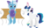 Size: 645x417 | Tagged: safe, artist:lottapotatosalad, princess cadance, shining armor, trixie, pony, unicorn, g4, blushing, bow, cellphone, crush, female, male, mare, picture, ship:shintrix, shipping, simple background, stallion, straight, transparent background, younger