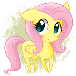 Size: 950x950 | Tagged: safe, artist:staticwave12, fluttershy, pony, g4, chibi, female, solo