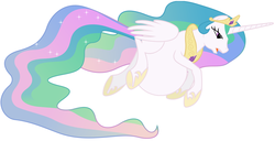 Size: 1796x921 | Tagged: safe, princess celestia, alicorn, pony, g4, female, mare, preglestia, pregnant, pregnant edit, simple background, solo, white background