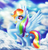 Size: 772x800 | Tagged: safe, artist:macalaniaa, rainbow dash, pegasus, pony, g4, cloud, female, mare, solo