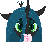 Size: 350x300 | Tagged: safe, artist:tomdantherock, queen chrysalis, changeling, changeling queen, g4, animated, bronybait, cute, cutealis, ear flick, fangs, female, heart, hug, hug request, mouth hold, note, simple background, solo, transparent background, twitch