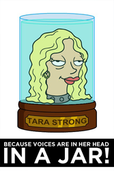 Size: 427x640 | Tagged: safe, barely pony related, disembodied head, futurama, head in a jar, jar, male, tara strong, voice actor