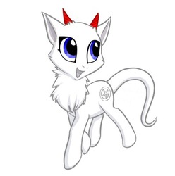 Size: 397x400 | Tagged: safe, artist:furseiseki, oc, oc only, goat, ponified, solo, synx