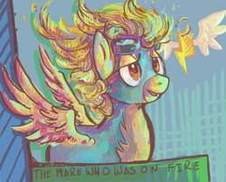 Size: 1998x1616 | Tagged: safe, artist:ruminated, spitfire, g4, goggles, wonderbolts uniform