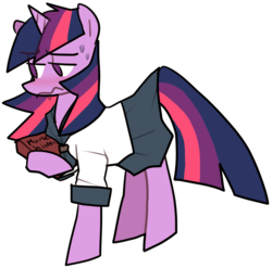 Size: 931x920 | Tagged: safe, artist:ghost, twilight sparkle, pony, g4, clothes, female, school uniform, skirt, solo