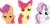 Size: 10000x4749 | Tagged: safe, artist:foxy-noxy, apple bloom, scootaloo, sweetie belle, earth pony, pony, unicorn, g4, my little pony: friendship is magic, one bad apple, absurd resolution, babs seed song, cutie mark crusaders, female, looking at you, looking down, open mouth, sad, simple background, teeth, transparent background, trio, trio female, vector