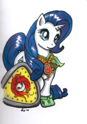 Size: 423x602 | Tagged: safe, artist:amaruana, rarity, pony, g4, armor, crossover, dungeons and dragons, fantasy class, knight, paladin, shield, solo, warrior