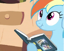 Size: 433x350 | Tagged: safe, edit, edited screencap, screencap, rainbow dash, pony, a friend in deed, g4, animated, cropped, derp, female, loop, spinning eyes, talking, wat