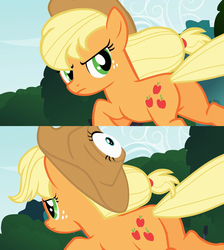 Size: 1280x1428 | Tagged: safe, artist:capnpea, edit, edited screencap, screencap, applejack, g4, eye, fimbriae, wat