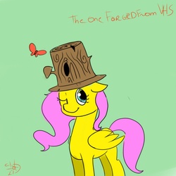 Size: 1280x1280 | Tagged: safe, artist:theoneforgedfromvhs, fluttershy, g4, 30 minute art challenge, hat