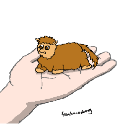 Size: 576x576 | Tagged: safe, artist:fillialcacophony, fluffy pony, animated, hand, tiny, truffle