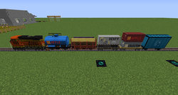 Size: 1920x1018 | Tagged: safe, friendship express, minecraft, mod, train