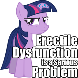 Size: 1500x1500 | Tagged: safe, twilight sparkle, g4, erectile dysfunction, image macro, twilight flopple