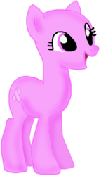 Size: 327x567 | Tagged: safe, artist:lilredroses, oc, oc only, earth pony, pony, astartes pattern baldness, bald, breast cancer, cute, female, happy, mare, no tail, ocbetes, open mouth, simple background, smiling, solo, transparent background