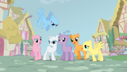 Size: 16667x9377 | Tagged: safe, artist:drewdini, applejack, fluttershy, pinkie pie, rainbow dash, rarity, twilight sparkle, earth pony, pegasus, pony, unicorn, g4, absurd resolution, bald, balderdash, base, cancer, female, mane six, mare