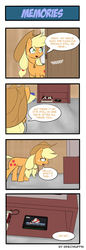 Size: 660x1914 | Tagged: safe, artist:reikomuffin, applejack, earth pony, pony, g4, 4 panel comic, 4koma, comic, console, famicom, ghostbusters, television, video game