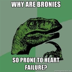 Size: 400x400 | Tagged: safe, brony, heart attack, heart failure, hnnng, image macro, meta, philosoraptor, text