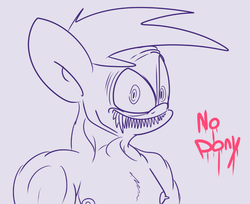 Size: 812x661 | Tagged: safe, artist:extradan, anthro, ask no pony, male nipples, nipples, nudity, partial color, sharp teeth, solo, teeth