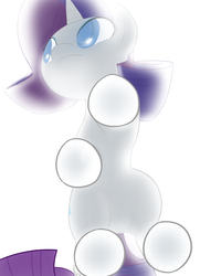 Size: 1600x2000 | Tagged: safe, artist:valcron, rarity, pony, g4, female, frown, glass floor, perspective, pov, solo, standing, underhoof