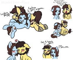 Size: 1200x1000 | Tagged: safe, artist:minkidoodles, egoraptor, game grumps, gay, jontron, male, ponified, shipping