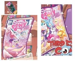 Size: 427x337 | Tagged: safe, artist:tony fleecs, idw, official comic, applejack, fluttershy, pinkie pie, princess cadance, princess celestia, queen chrysalis, rainbow dash, rarity, twilight sparkle, alicorn, earth pony, pegasus, pony, unicorn, g4, micro-series #1, my little pony micro-series, official, comic cover, cover, cover art, covers, female, mare, third eye comics, variant cover, variantception