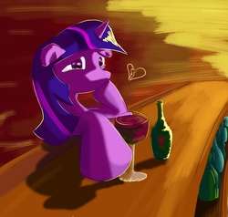 Size: 1600x1521 | Tagged: safe, artist:zeeclaw, twilight sparkle, g4, alcohol, alone, forever alone, hearts and hooves day, lonely, meme, sad