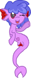 Size: 173x426 | Tagged: safe, artist:starryoak, cancer (g4), merpony, g4, cancer (horoscope), female, one eye closed, ponyscopes, simple background, transparent background, wink, zodiac