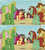 Size: 500x550 | Tagged: safe, edit, edited screencap, screencap, apple bloom, applejack, braeburn, candy apples, granny smith, red gala, wensley, earth pony, pony, apple family reunion, g4, blatant lies, butt, caption, comic, female, filly, foal, male, mare, plot, racist barn, stallion, text, youtube caption