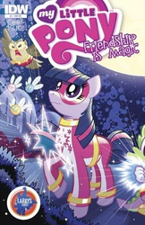 Size: 449x691 | Tagged: safe, idw, official comic, owlowiscious, twilight sparkle, pony, g4, official, comic, cover, larry's comics