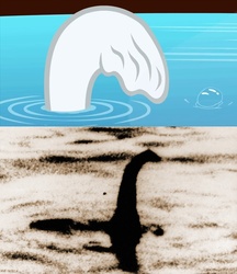 Size: 630x728 | Tagged: safe, rarity, g4, comparison, hooves, loch ness monster, nessie
