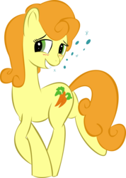 Size: 2090x2930 | Tagged: safe, artist:nero-narmeril, carrot top, golden harvest, pony, g4, blushing, female, simple background, solo, transparent background, vector