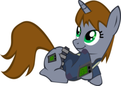 Size: 600x425 | Tagged: safe, artist:pipersack, oc, oc only, oc:littlepip, pony, unicorn, fallout equestria, clothes, fallout, fanfic, fanfic art, female, jumpsuit, mare, pipbuck, simple background, solo, transparent background, vault suit