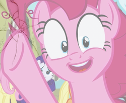 Size: 600x492 | Tagged: safe, edit, fluttershy, pinkie pie, rarity, g4, breaking the fourth wall, fourth wall, glass, run, the fourth wall cannot save you