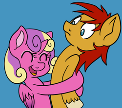 Size: 385x343 | Tagged: safe, artist:srsishere, princess skyla, oc, alicorn, pony, g4, beats, hug