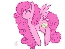 Size: 500x375 | Tagged: safe, artist:fuckyeahrarity, oc, oc only, pegasus, pony, magical lesbian spawn, not pinkie pie, offspring, parent:fluttershy, parent:pinkie pie, parents:flutterpie, pegasus oc, simple background, solo, white background