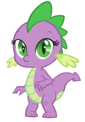 Size: 400x576 | Tagged: safe, artist:queencold, spike, dragon, g4, baby, baby dragon, barb, barbabetes, cute, dragoness, eyelashes, fangs, female, frown, looking at you, rule 63, rule63betes, simple background, solo, transparent background, vector