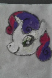 Size: 864x1296 | Tagged: safe, sweetie belle, g4, dumb fabric, fabric, irony, masterpiece, paint