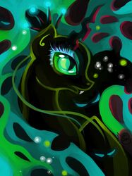 Size: 1089x1453 | Tagged: dead source, safe, artist:schwarz-one, queen chrysalis, g4, female, solo