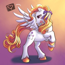 Size: 600x600 | Tagged: safe, artist:ninjaham, surprise, pegasus, pony, g1, solo, unshorn fetlocks