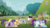 Size: 1920x1080 | Tagged: safe, artist:assiel, applejack, fluttershy, pinkie pie, rainbow dash, rarity, spike, twilight sparkle, g4, exercise, gangnam style, headband, leg warmers, mane seven, mane six, stretching, sunglasses, sweatband, wristband, yoga