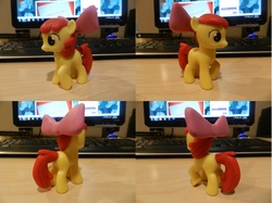 Size: 5184x3872 | Tagged: safe, artist:rion-noire, apple bloom, earth pony, pony, g4, brushable, customized toy, irl, photo, solo, toy