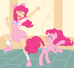 Size: 1724x1581 | Tagged: safe, artist:rinonno, pinkie pie, earth pony, human, pony, g4, abdl, colored, cute, diaper, diaper fetish, diapinkes, female, humanized, mare, non-baby in diaper, poofy diaper