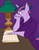 Size: 700x906 | Tagged: safe, artist:foxenawolf, twilight sparkle, anthro, g4, a tale of two twilights, book, clothes, dress, fanfic art, glasses, oil lamp, reading, victorian, victoriana