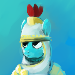 Size: 500x500 | Tagged: safe, artist:gordonfreeguy, oc, crystal pony, pony, 30 minute art challenge, armor, royal guard