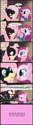 Size: 640x2415 | Tagged: safe, artist:shiki01, fluttershy, pinkie pie, earth pony, pegasus, pony, g4, as presented by ponies, batman, comic, crossover, flutterbatman, pinkamena diane pie, pinkie joker, the dark knight