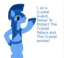 Size: 1280x1170 | Tagged: safe, artist:tracybookworm, oc, crystal pony, pony, 30 minute art challenge, armor, bipedal, crystal guard, crystal guard armor